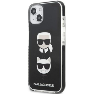 Plastové puzdro Karl Lagerfeld na Apple iPhone 13 KLHCP13MTPE2TK Iconic Karl and Choupette čierne