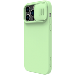 Silikónové puzdro na Apple iPhone 14 Pro Max Nillkin CamShield Silky Magnetic zelené