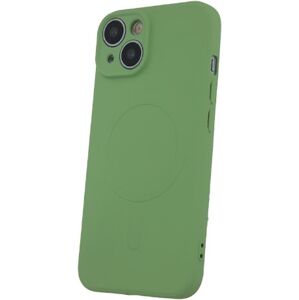 Silikónové puzdro na Apple iPhone 15 Simple Color Mag svetlo zelené