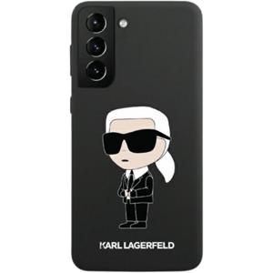 Silikónové puzdro Karl Lagerfeld na Samsung Galaxy S23+ 5G S916 KLHCS23MSNIKBCK Liquid Silicone Ikonik NFT čierne