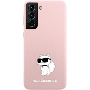 Silikónové puzdro Karl Lagerfeld na Samsung Galaxy S23+ 5G S916 KLHCS23MSNCHBCP Liquid Silicone Choupette NFT ružové