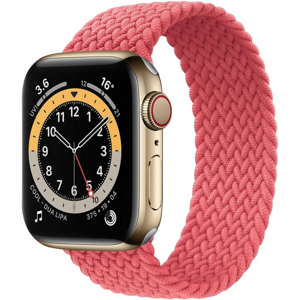 Náhradný remienok na Apple Watch 42/44/45/49mm COTECi Nylon Braided Strap 170 mm Pink Punch
