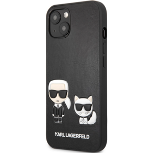 Plastové puzdro Karl Lagerfeld na Apple iPhone 13 KLHCP13MPCUSKCBK Karl Lagerfeld and Choupette PU koža čierne