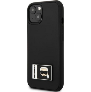 Plastové puzdro Karl Lagerfeld na Apple iPhone 13 Pro Max KLHCP13X3DKPK Iconic Karl's Head čierne