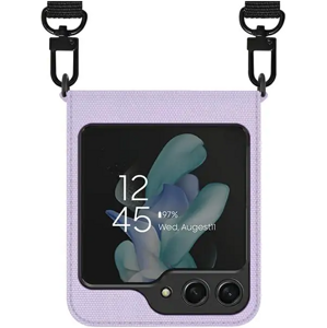 Diárové puzdro na Samsung Galaxy Z Flip5 5G F731 Araree Canvas Diary purple
