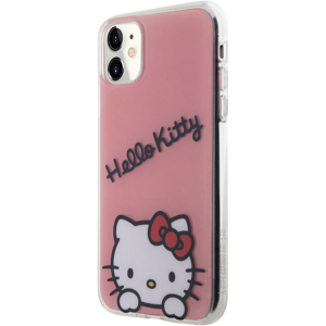Plastové puzdro Hello Kitty na Apple iPhone 11 HKHCN61HKDSP IML Daydreaming Logo ružové