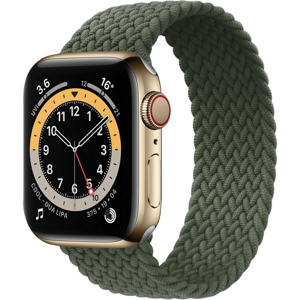 Náhradný remienok na Apple Watch 42/44/45/49mm COTECi Nylon Braided Strap 170 mm Iverness Green